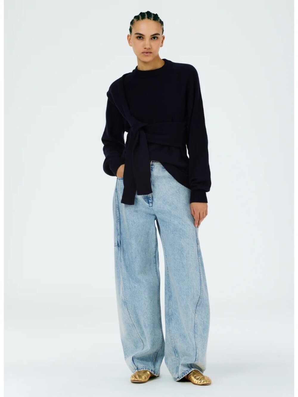 N-51. Tibi Acid Iceberg Denim Sid Jean 27 - Picture 1 of 1